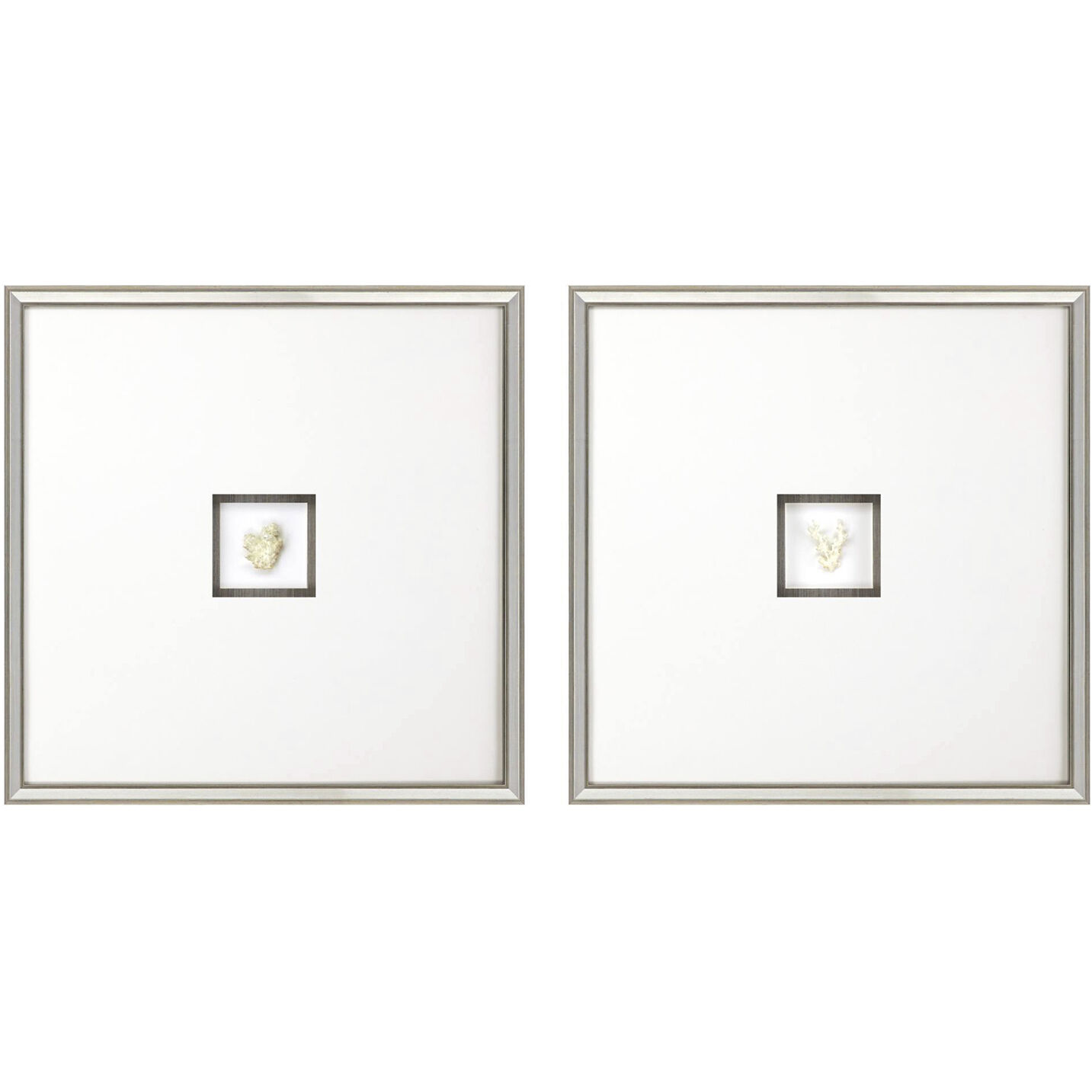 Coral White and Neutral Framed Art, The Studio