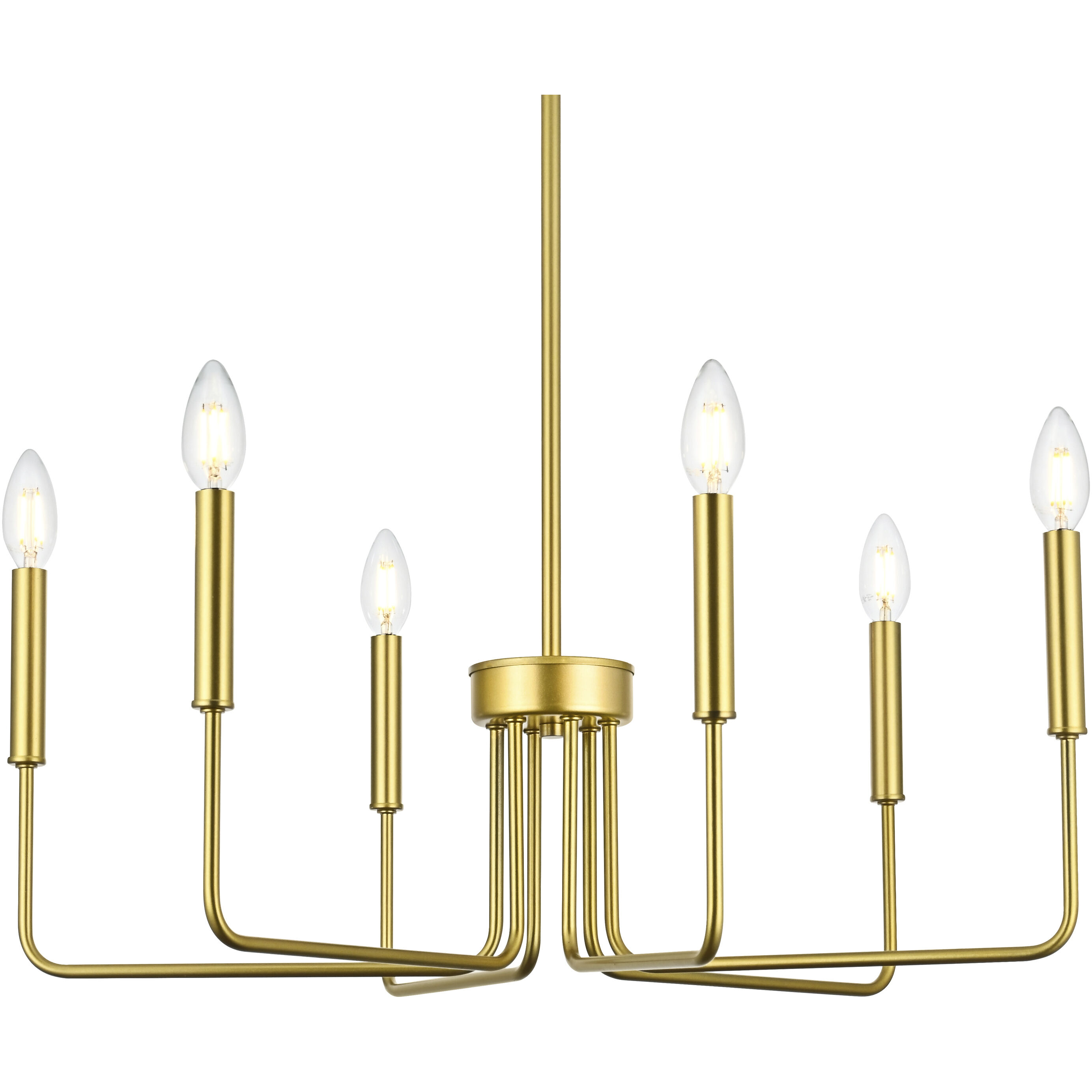 Willa 6 Light 26 inch Brass Pendant Ceiling Light