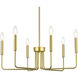 Willa 6 Light 26 inch Brass Pendant Ceiling Light
