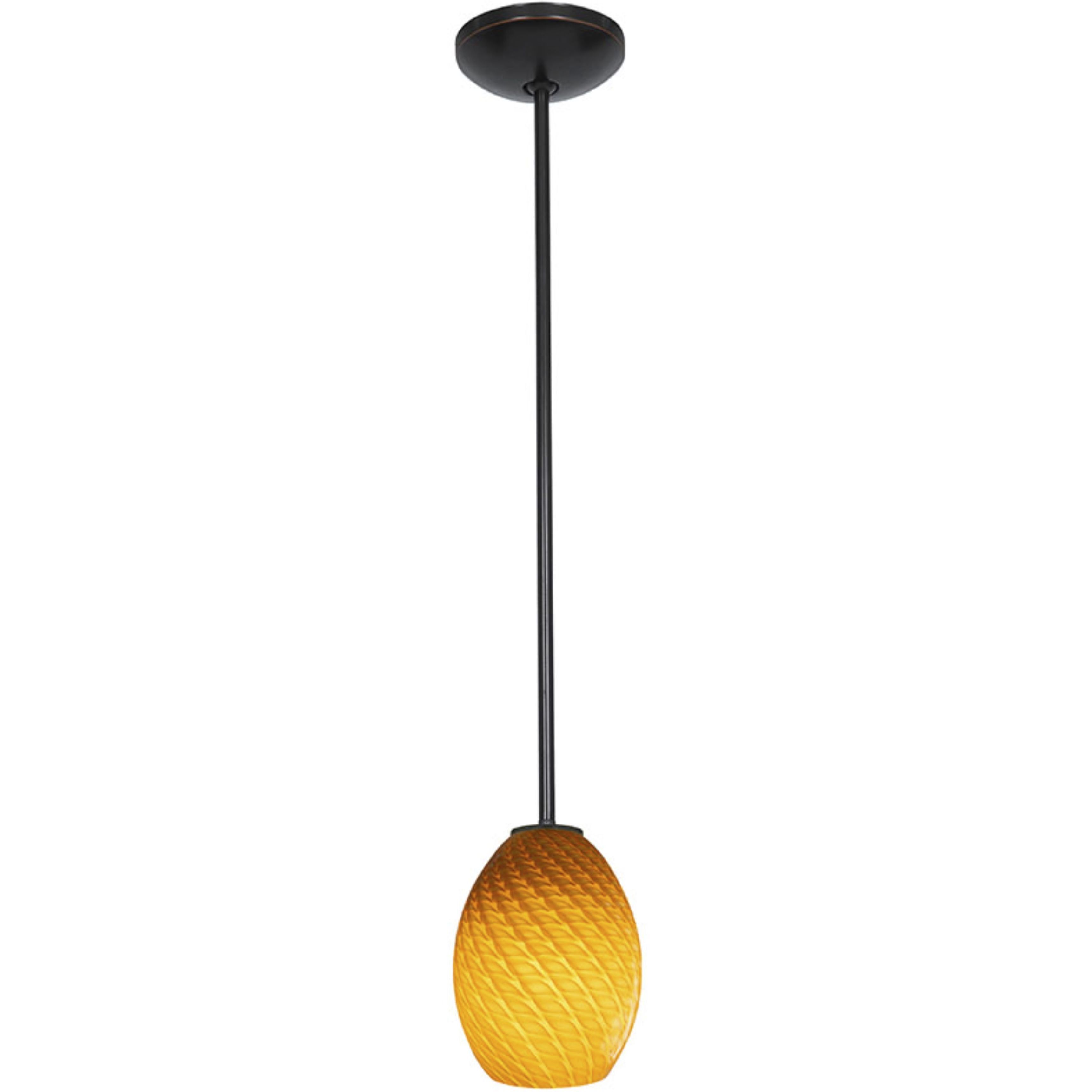 Brandy FireBird 1 Light 6 inch Oil Rubbed Bronze Pendant Ceiling Light in Amber Firebird, Rod