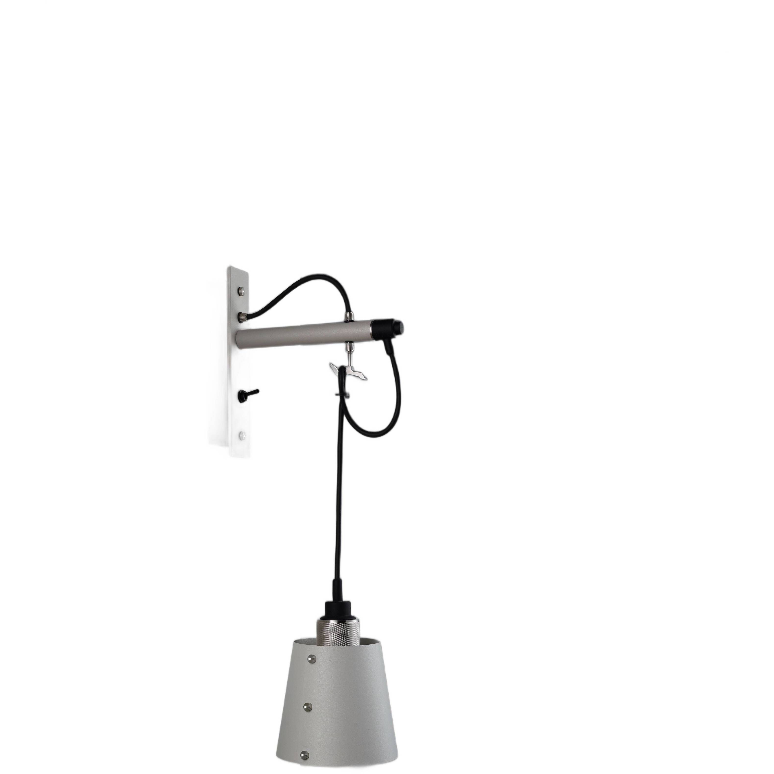 Hooked Wall Light in Stone / Steel