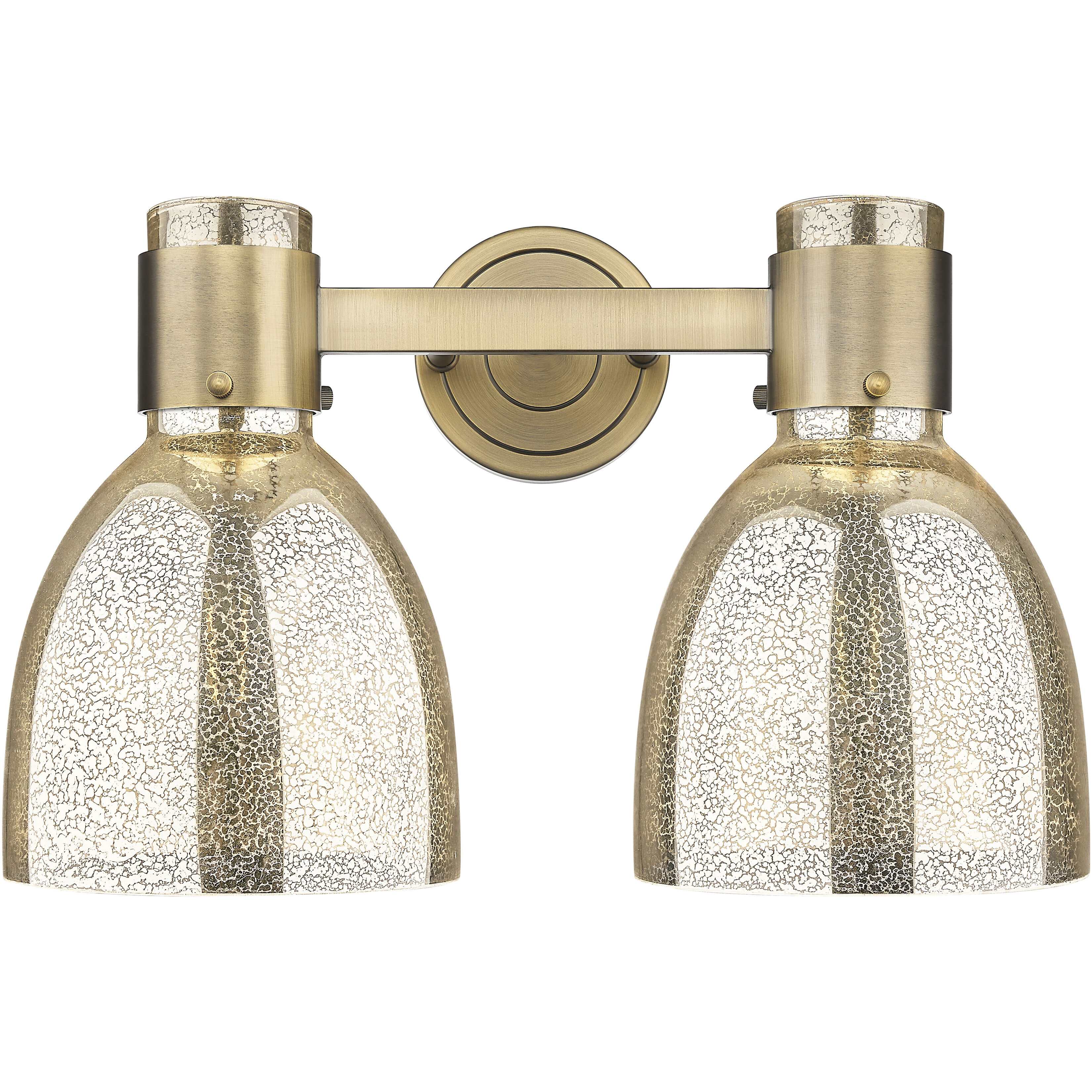 Lawton Bell 2 Light 15.5 inch Brushed Brass Bath Vanity Light Wall Light in Mercury Glass