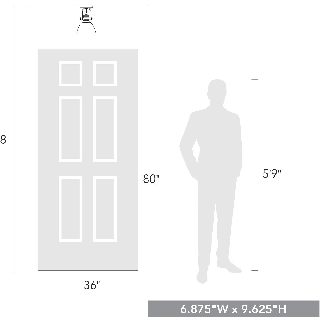 Yep Hines 1 Light 6.88 inch Matte Black Adjustable Semi-Flush Mount Ceiling Light in Opal Glass, Damp