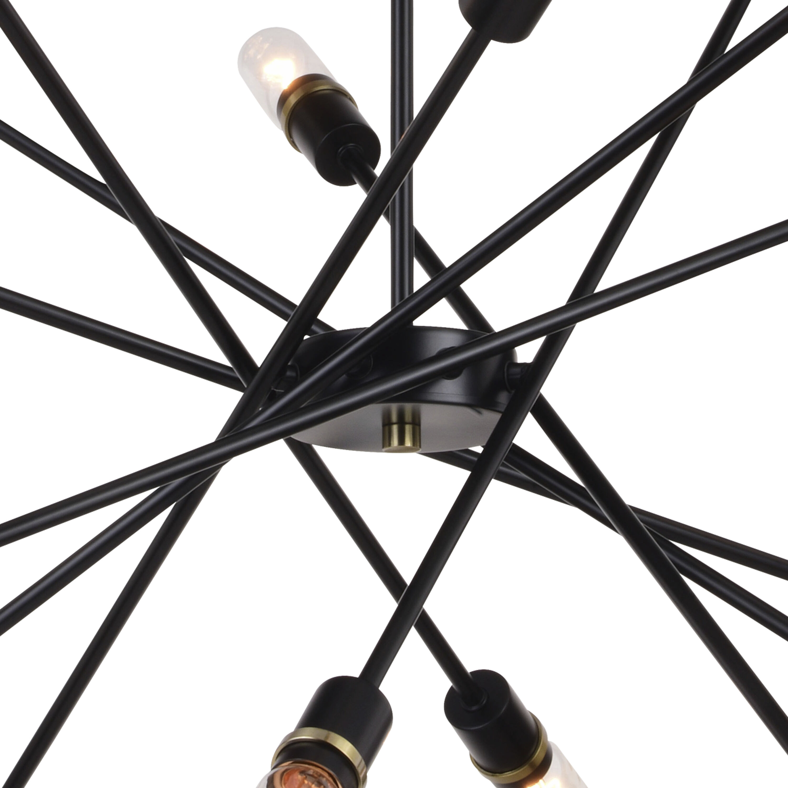 Halsted LED 29.25 inch Black and Satin Brass Pendant Ceiling Light in 8