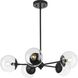 Atwell 5 Light 28 inch Matte Black Chandelier Ceiling Light