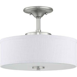 Inspire LED LED 13 inch Brushed Nickel Semi-Flush Mount Ceiling Light, Progress LED