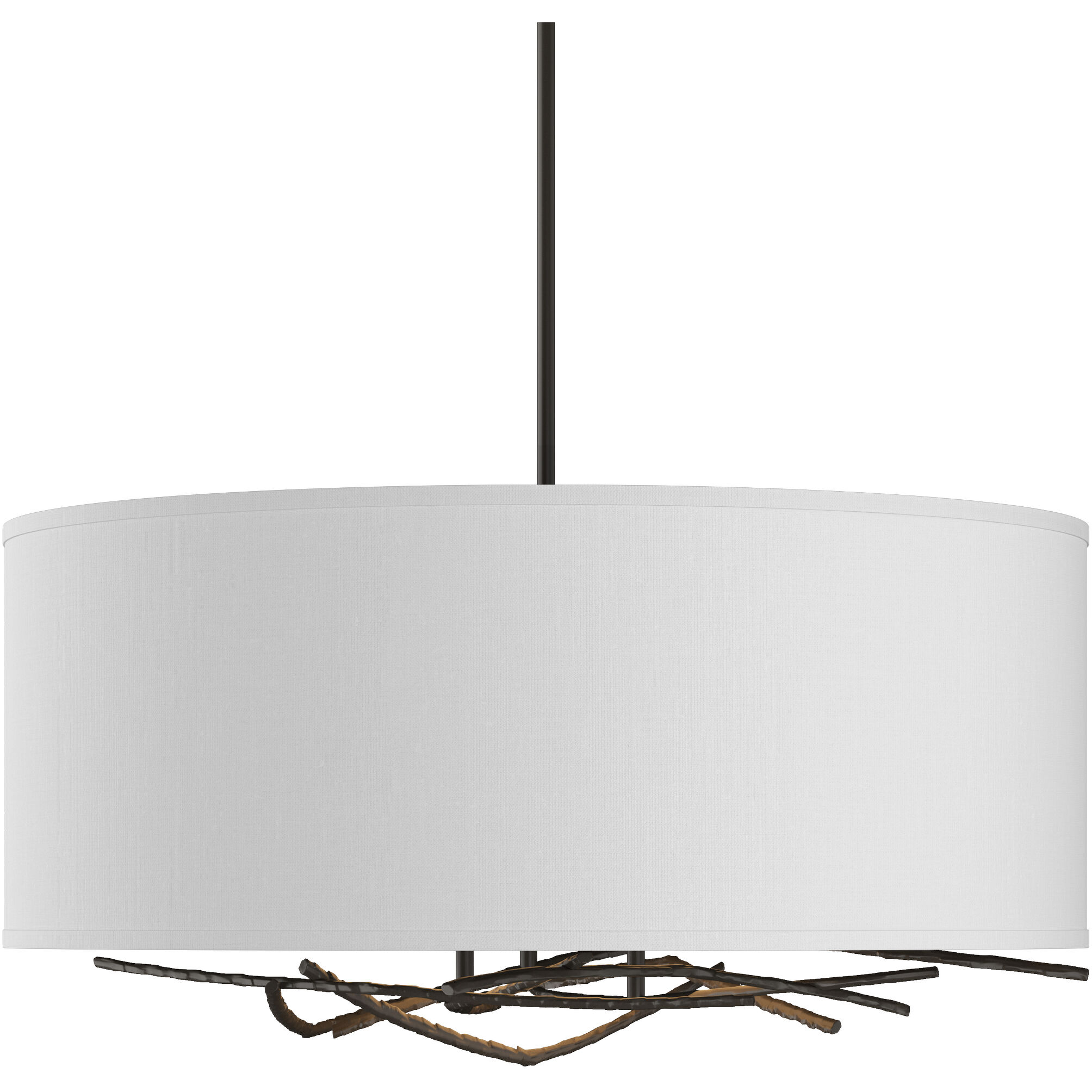 Brindille 3 Light 22 inch Dark Smoke Pendant Ceiling Light in Natural Anna