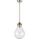 Genesis LED 9.88 inch Satin Nickel Mini Pendant Ceiling Light