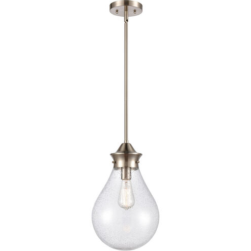 Genesis LED 9.88 inch Satin Nickel Mini Pendant Ceiling Light