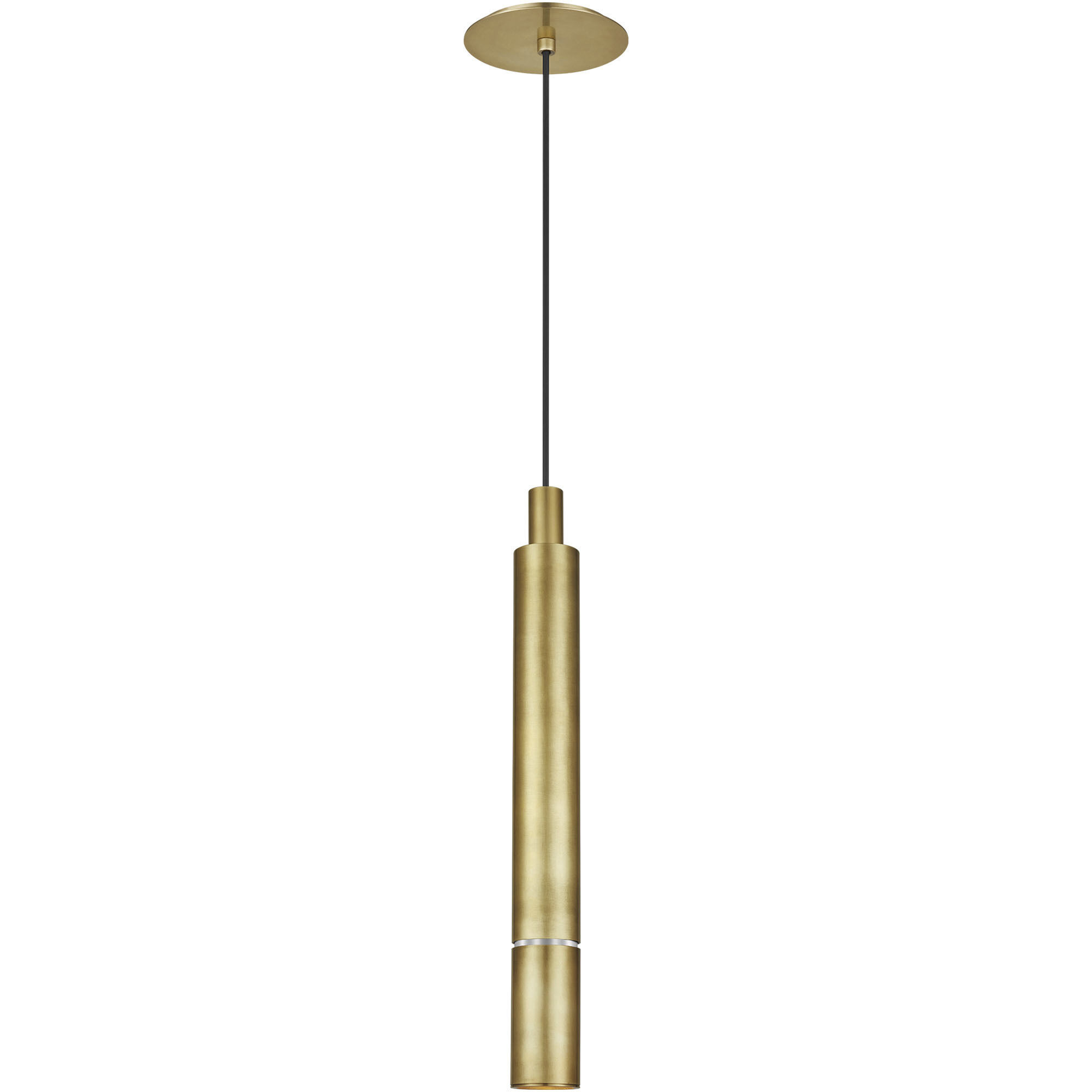 Mick De Giulio Sottile LED Natural Brass Pendant Ceiling Light, Integrated LED