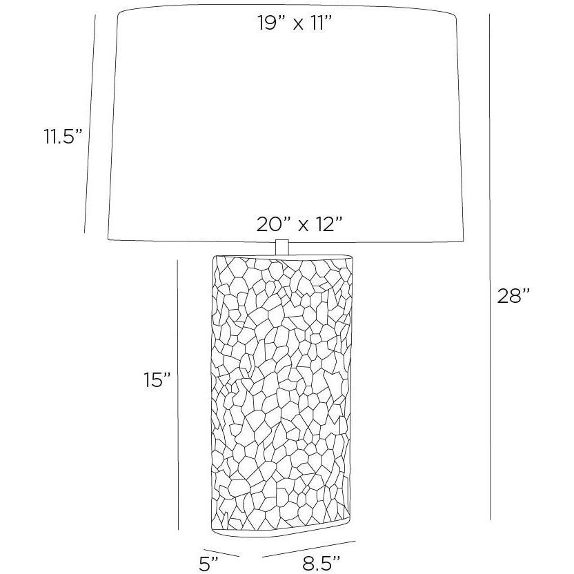 Felicity 28 inch 60.00 watt Egg Shell and Antique Brass Lamp Portable Light