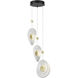 Topknot LED 13.75 inch Coal And Brushed Gold Pendant Ceiling Light