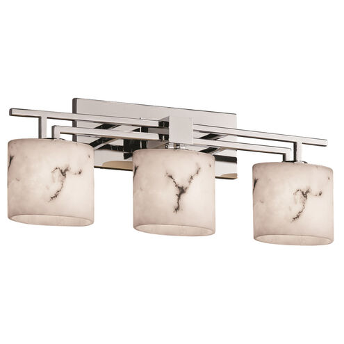 Lumenaria 3 Light 26.5 inch Polished Chrome Bath Bar Wall Light in Oval, Incandescent