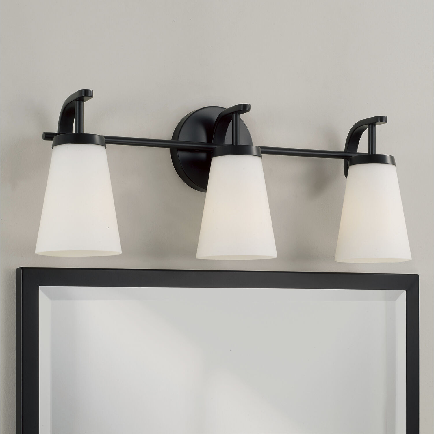 Drake 3 Light 23 inch Matte Black Vanity Light Wall Light