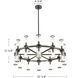 Revolve 24 Light 32.75 inch Clear Glass/Natural Brass Chandelier Ceiling Light