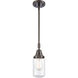 Franklin Restoration Dover LED 5 inch Oil Rubbed Bronze Mini Pendant Ceiling Light in Clear Glass