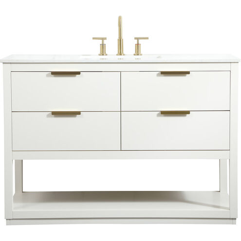 Larkin 48 X 22 X 34 inch White Vanity Sink Set