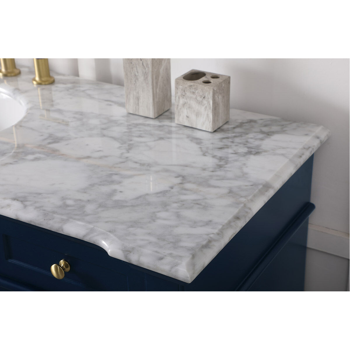 Wesley 60 X 21.5 X 35 inch Blue Vanity Sink Set