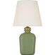 Thomas O'Brien Josy 17 inch 1.7 watt Silk Green Cordless Table Lamp Portable Light