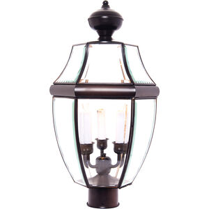 South Park 3 Light 24 inch Burnished Outdoor Pole/Post Lantern