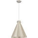 Newton Cone 1 Light 18 inch Satin Nickel Pendant Ceiling Light