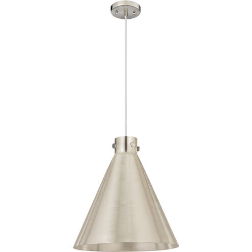 Newton Cone 1 Light 18 inch Satin Nickel Pendant Ceiling Light