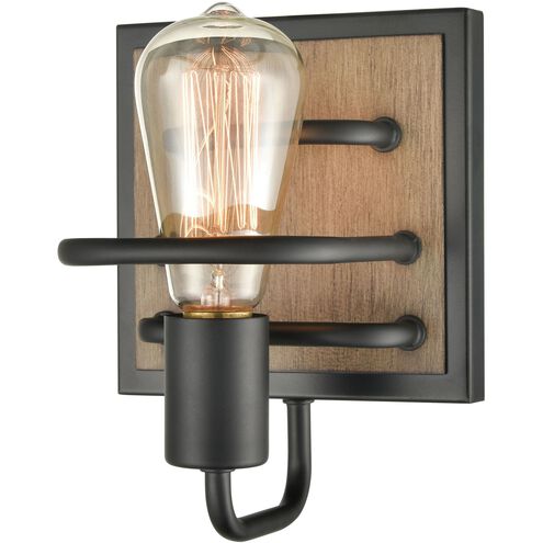 Copley 1 Light 6 inch Matte Black with Aspen Vanity Light Wall Light