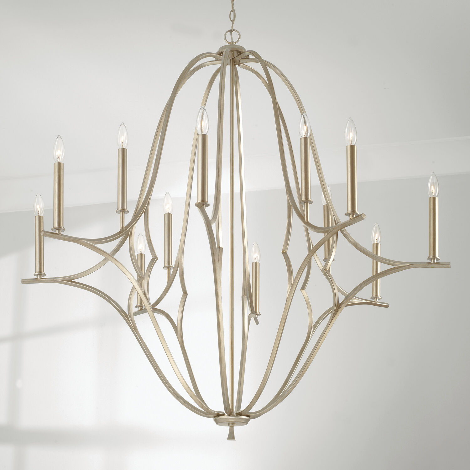 Claire 12 Light 48 inch Brushed Champagne Chandelier Ceiling Light