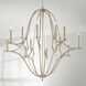 Claire 12 Light 48 inch Brushed Champagne Chandelier Ceiling Light