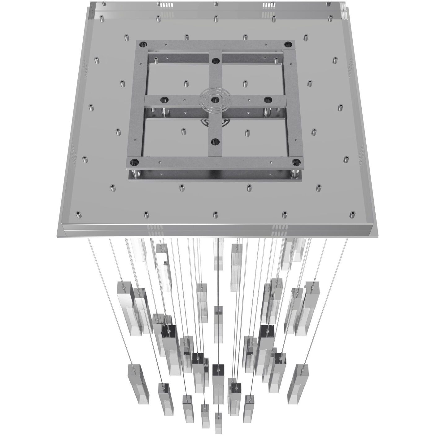 Original Glacier Avenue LED 36 inch Polished Chrome Multi Port Pendant Ceiling Light in Clear