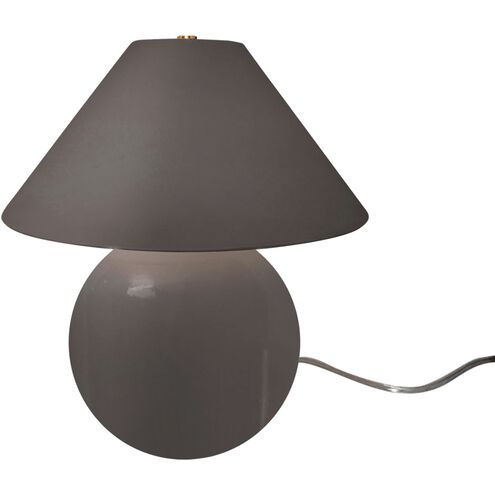 Portable 16.75 inch 60.00 watt Gloss Grey and Brushed Brass Portable Lamp Portable Light