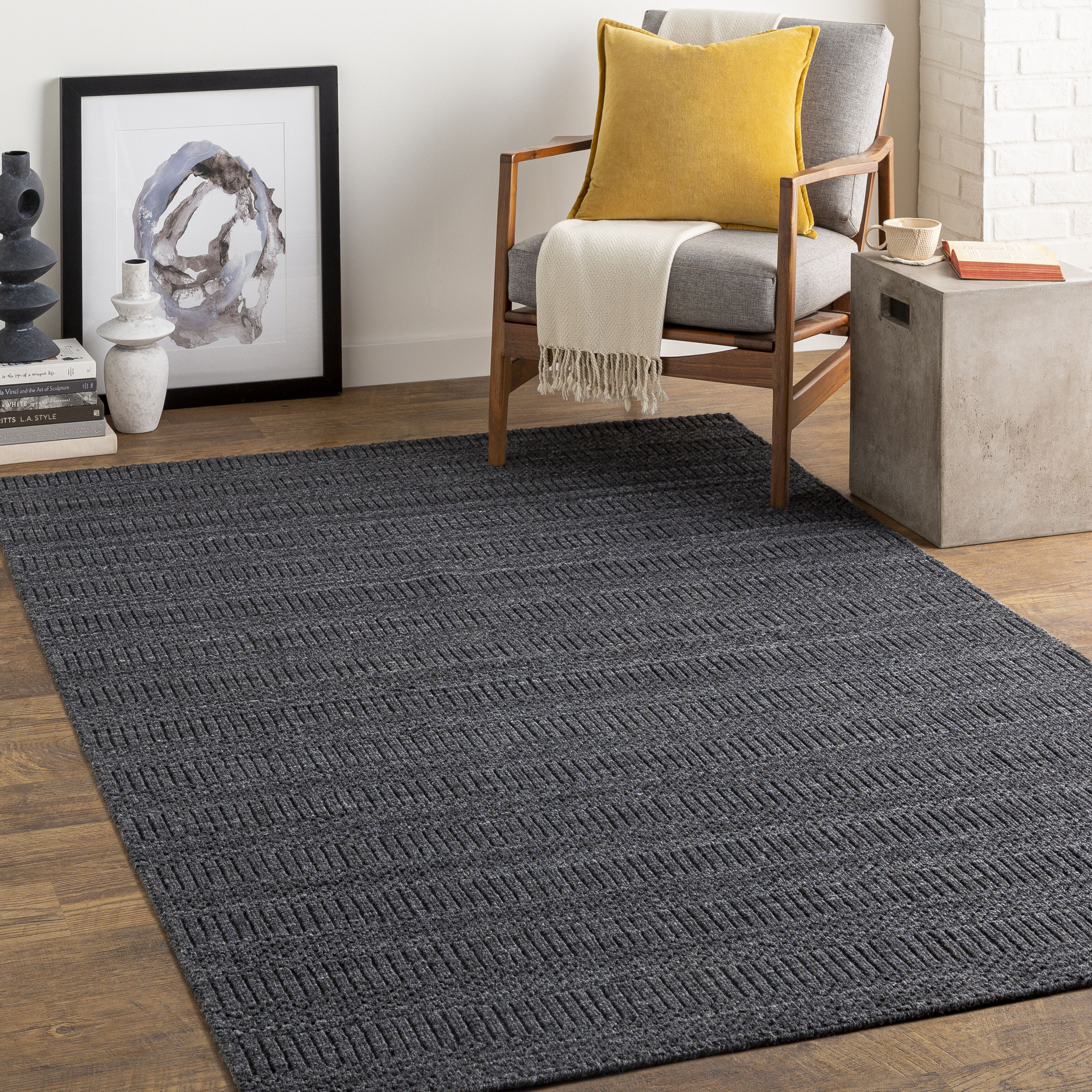 Hickory 180 X 144 inch Charcoal Rug, Rectangle