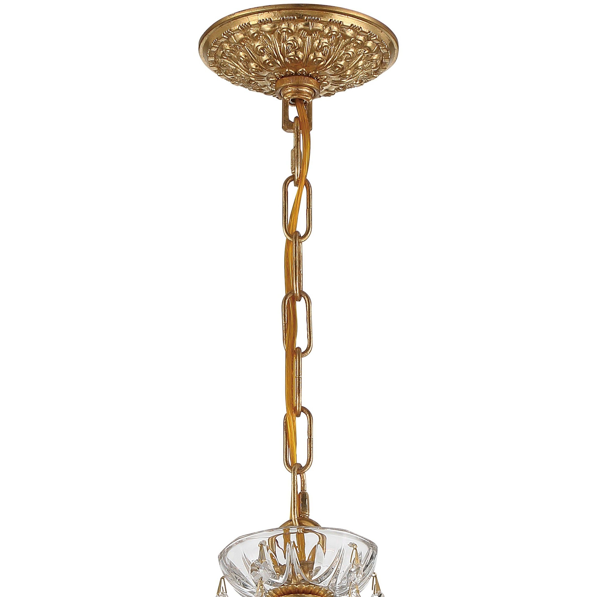 Filmore 6 Light 23 inch Antique Gold Chandelier Ceiling Light in Clear Spectra