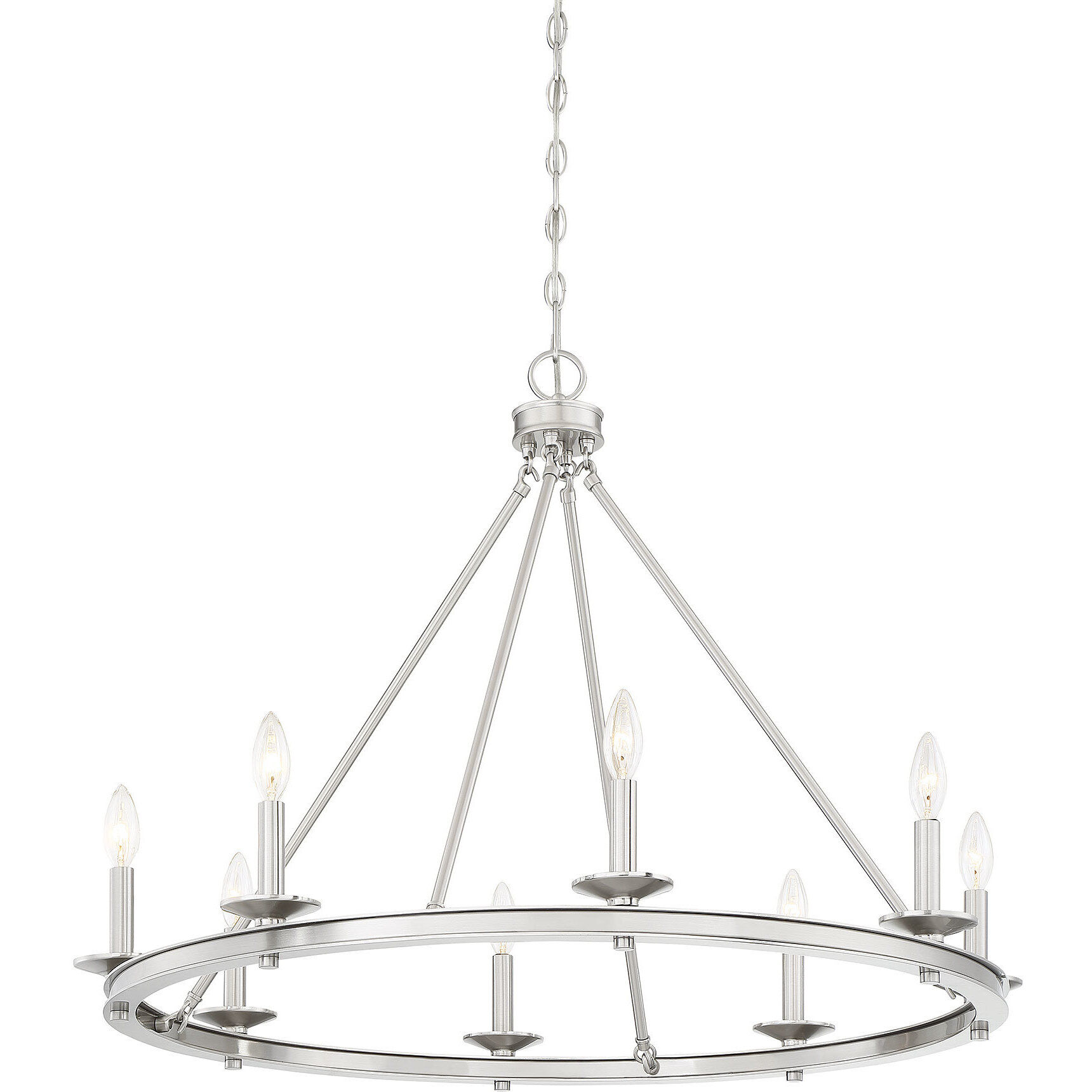 Middleton 8 Light 33 inch Satin Nickel Chandelier Ceiling Light, Essentials
