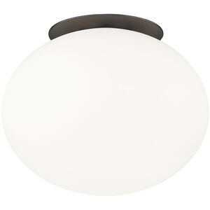 Mayu 1 Light 8 inch Black Wall Sconce/Ceiling Mount Wall Light in Black and Opal Glass