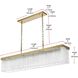 Harlow 6 Light 8 inch Satin Gold Chandelier Ceiling Light