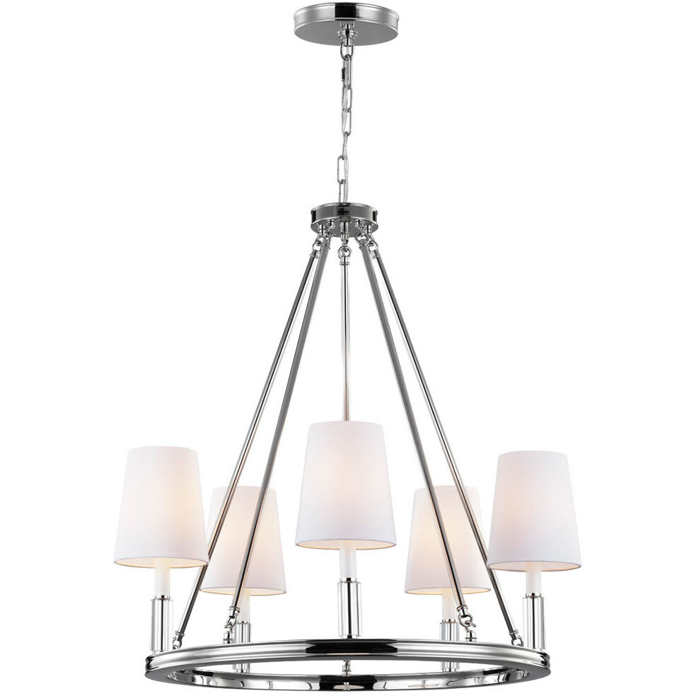Sean Lavin Lismore 5 Light 28.12 inch Polished Nickel Chandelier Ceiling Light