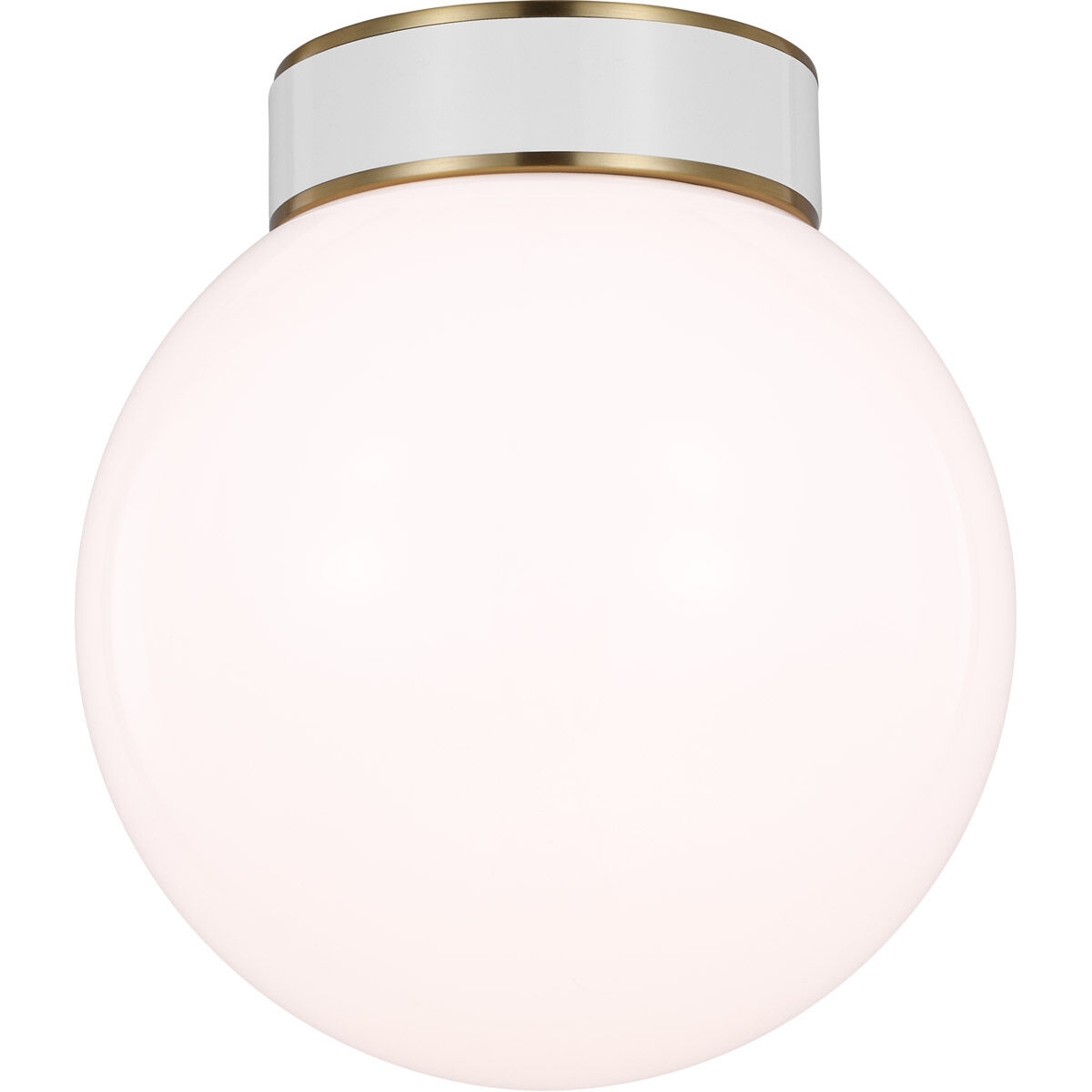 kate spade new york Monroe 1 Light 8.5 inch Burnished Brass Flush Mount Ceiling Light in Burnished Brass / Gloss White