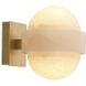 Icarus 2 Light 7.09 inch Antique Brass and Alabaster Wall Lamp Wall Light