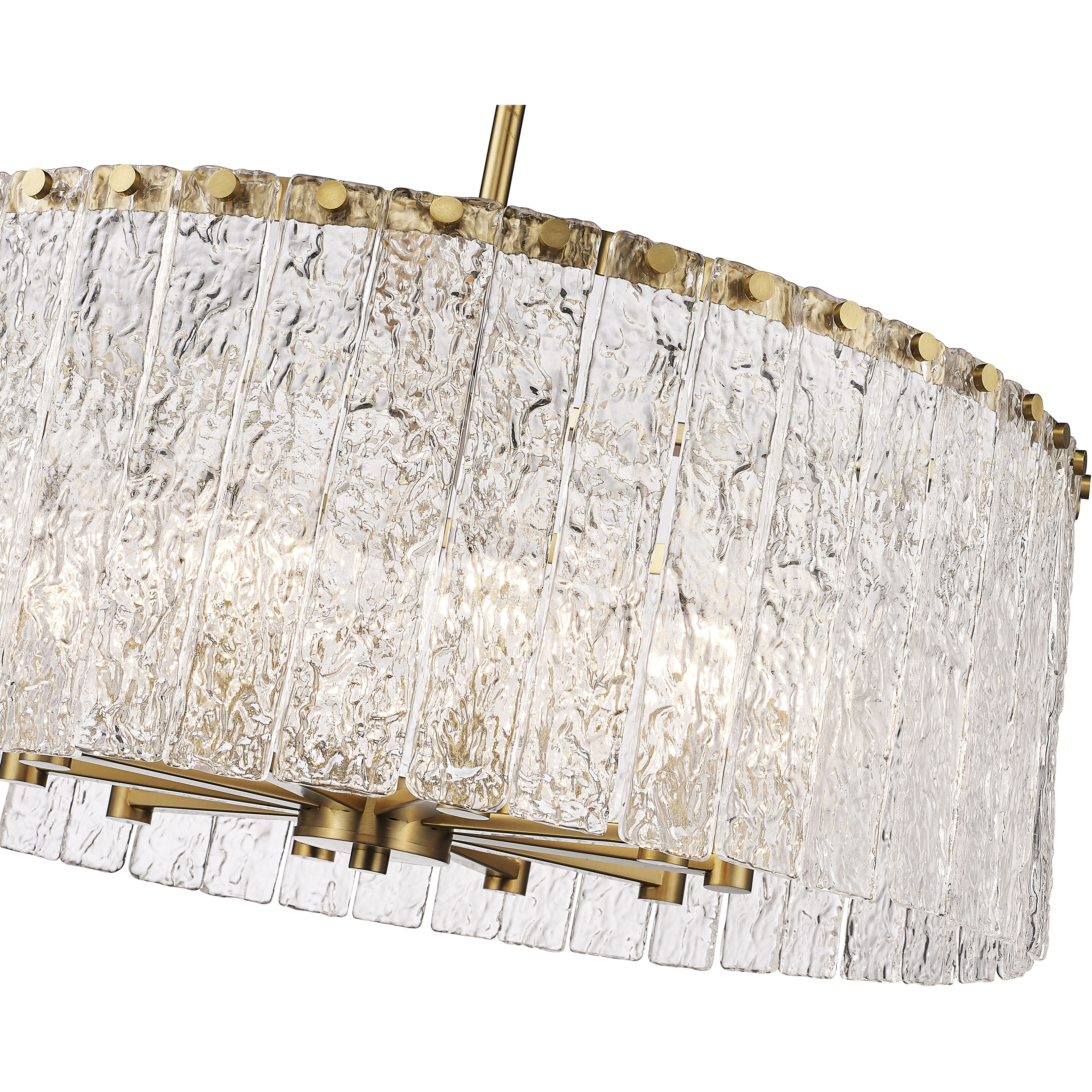Glacier 10 Light 26.75 inch Modern Gold Chandelier Ceiling Light