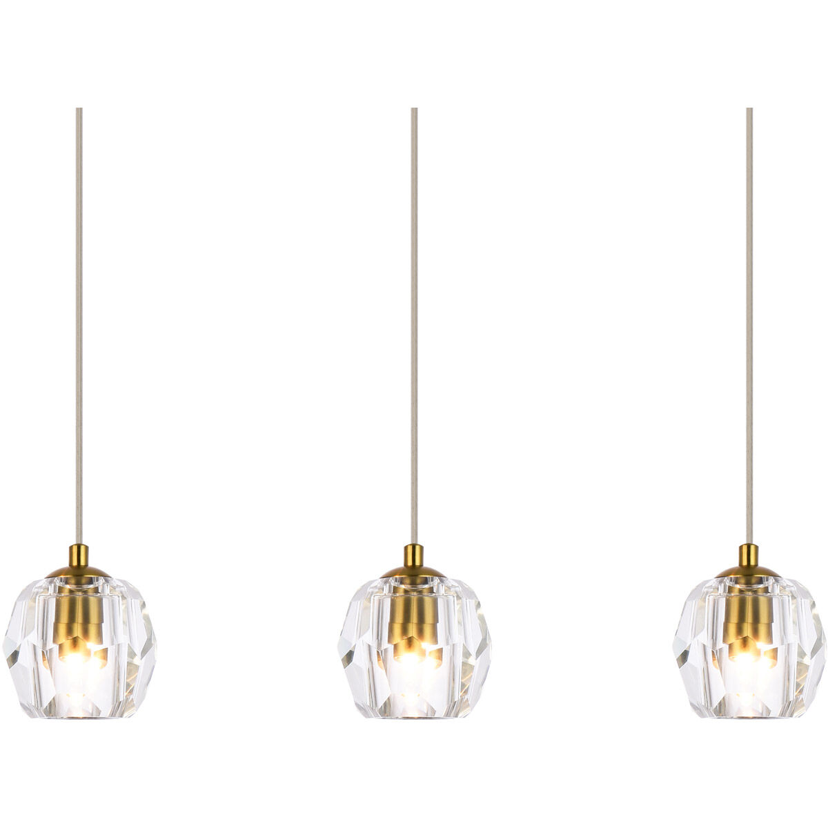 Eren 3 Light 28 inch Gold Linear Pendant Ceiling Light