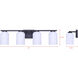 Bram 4 Light 29 inch Matte Black Vanity Fixture Wall Light