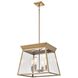 Lucian LED 18 inch Brushed Brass Chandelier Ceiling Light