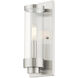 Hillcrest 1 Light 12 inch Brushed Nickel Outdoor ADA Wall Lantern