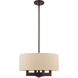 Cresthaven 4 Light 18 inch Bronze with Antique Brass Accents Chandelier Ceiling Light