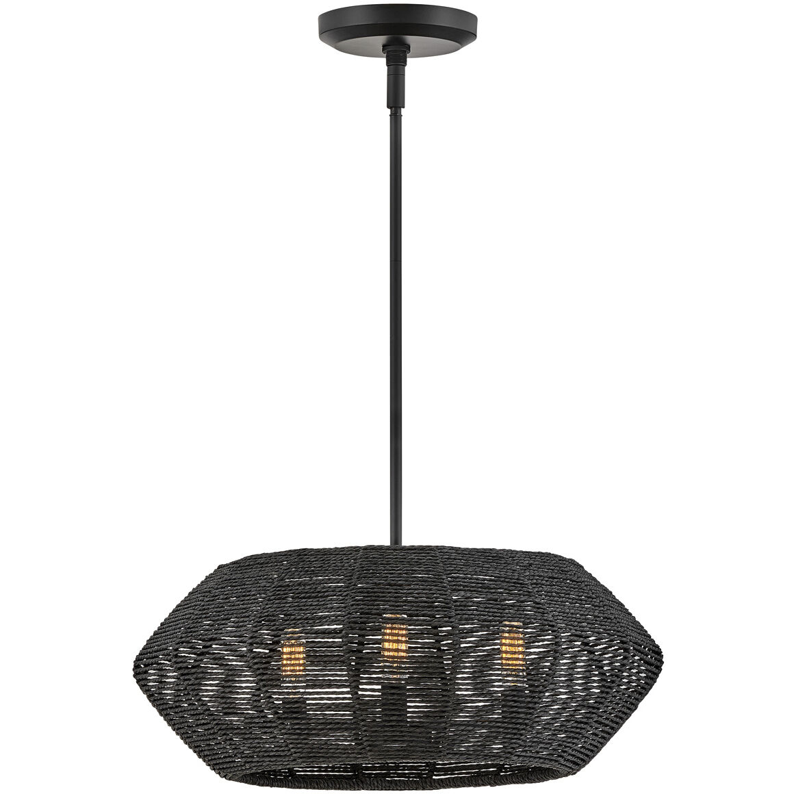 Lisa McDennon Luca 3 Light 21.25 inch Black Indoor Chandelier Ceiling Light, Convertible to Semi-Flush