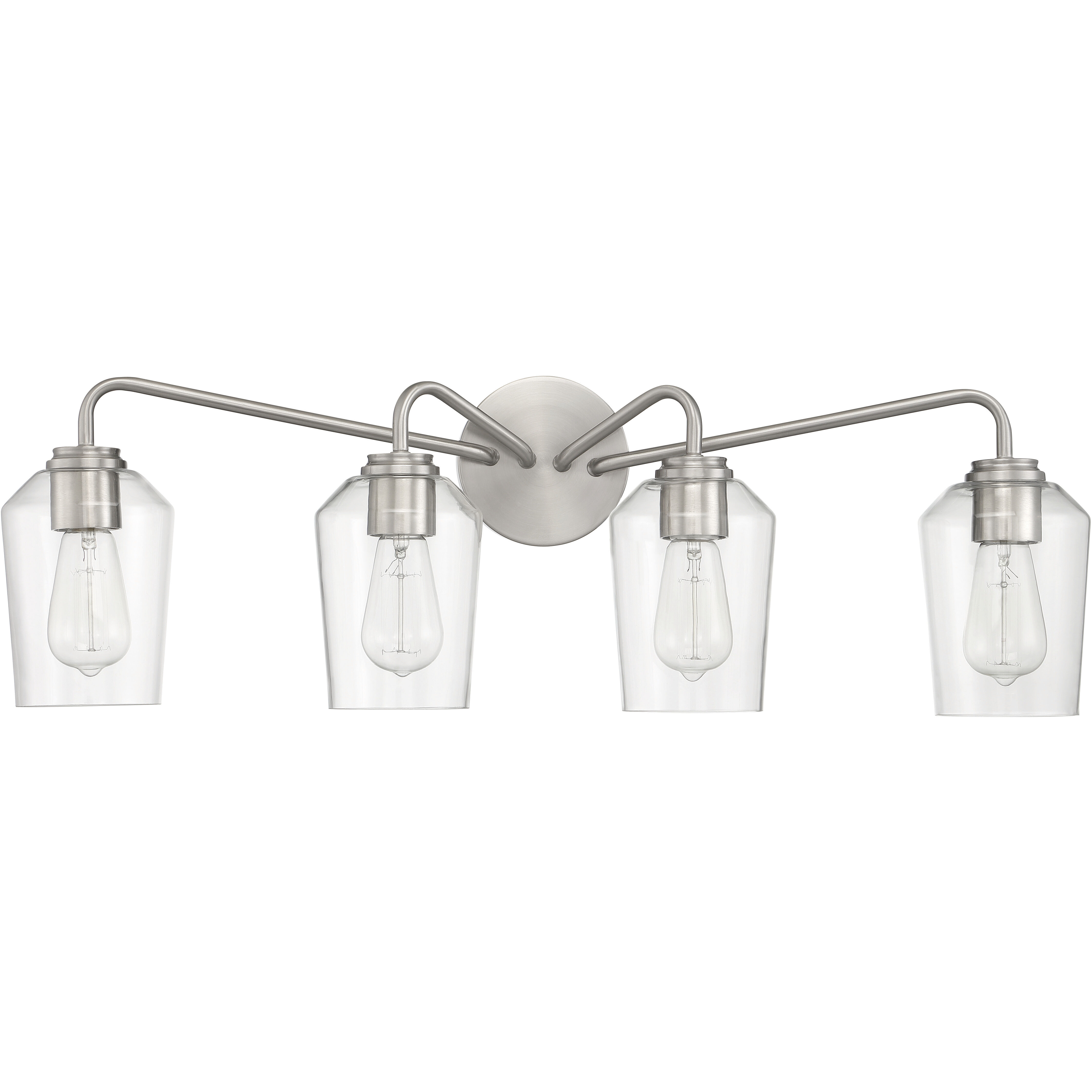 Shayna 4 Light 31 inch Brushed Polished Nickel Vanity Light Wall Light