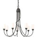 Flora 7 Light 24.9 inch Natural Iron Chandelier Ceiling Light