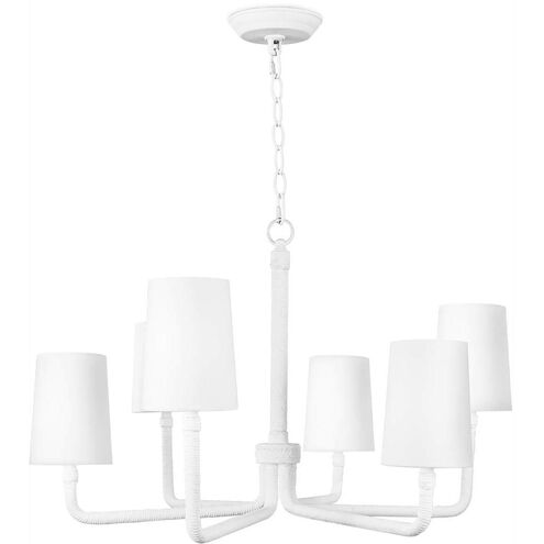 Boracay 6 Light 36.75 inch White Chandelier Ceiling Light, Small
