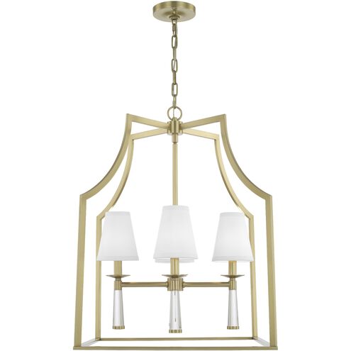 Baxter 4 Light 22 inch Aged Brass Chandelier Ceiling Light